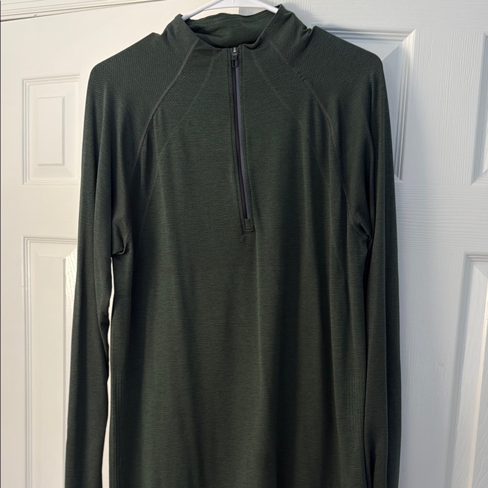 Dark Green Quarter-Zip Pullover